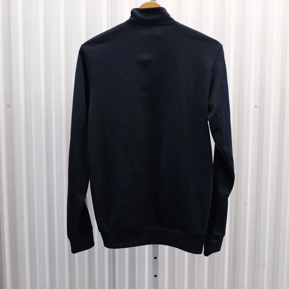 Adidas Track Jacket Men's Size Small Navy Blue Full Zip 3-Stripes Logo